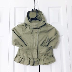 Army peplum hoodie jacket
